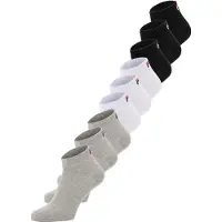 FILA Kurzsocken "UNISEX QUARTER PLAIN SOCKS", Damen, Gr. 35-38, schwarz-weiß (classic), Baumwolle, Elasthan, Polyester, unifarben, normal, Socken Kurzsocken, mit klassischem Logo