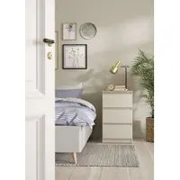 Home affaire Kommode "Naia", beige (kaschmir), B:40,4cm H:70,1cm T:50cm, Holzwerkstoff, Sideboards, Kommode, Elegante und modernes Sideboard mit 3 geräumigenSchubladen