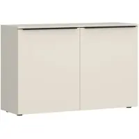 Tom Tailor Kommode HOME "COLOR PUZZLE 02 – 2 Türen mit farbigem Griff und Füßen", beige (light taupe), B:110cm H:74cm T:42cm, Holzwerkstoff, Melamin, Spanplatte, Sideboards, Kommode