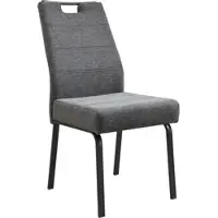 Hela 4-Fußstuhl "ELVAS", anthrazit, schwarz, anthrazit, B:48cm H:97cm T:68cm, Metall, Polyester, Stoff, Stühle, 4-Fußstuhl, XL-Sitzbreite, mit Federkorb, 140kg belastbar