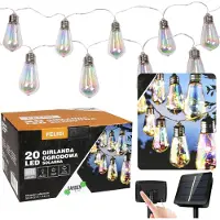 Sarcia.eu Solar Gartengirlande 20 LED, Lichterkette kaltweiß 5,8m