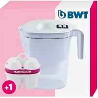 BWT Life Wasserfilterkanne 2,6 Liter | Manuelle Bedienung | Für die Arbeitsplatte | Inklusive 1 Magnesiumfilter