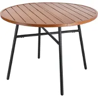 Vdd – Gartentisch – Tisch für den Außenbereich – Runder Tisch – Beschichtetes Eisen – 100 x 73,5 cm
