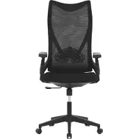 Autronic Bürostuhl Gaius, schwarz, Wippmechanik, höhenverstellbarer Sitz, Lendenwirbelstütze, 120 kg, 63 cm breit