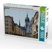 CALVENDO Wittenberg, Blick vom Alten Rathaus durch die Coswiger Straße auf die Schlosskirche 1000 Teile Puzzle quer 640x480mm, Michael Jork Frank; 7413102
