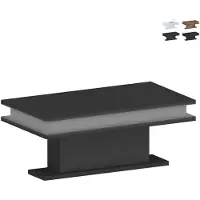 Web Furniture Moderner Couchtisch mit RGB LED-Beleuchtung 100x55cm Little Big - Anthrazit
