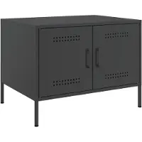 vidaXL Couchtisch Schwarz 68x50x50,5 cm Stahl