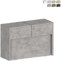 Web Furniture Ausziehbare Bank 66-290cm für Esstisch Konsole Pratika A - Grau