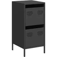 vidaXL Sideboard Schwarz 35x39x73,5 cm Kaltgewalzter Stahl