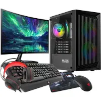 VIST Gaming PC Komplett Set R7 5700G 16GB RX VEGA SSD 1TB WIFI Win 11 LCD 24"