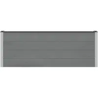 vidaXL Hochbeet 2 stk. Schwarz 200 x 30 x 72 cm WPC und Aluminium