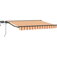 vidaXL Manueller Markisenrahmen mit LEDs 3 x 2,5 m