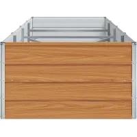 vidaXL Hochbeet Hellbraun 320 x 80 x 45 cm Verzinkter Stahl