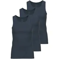 Ammann Achselhemd "3er Pack Athletic Shirt Day Modern / Close to you", Herren, Gr. 7, N-Gr, blau (nightblau), Obermaterial: 93% Baumwolle CO. 7% Elasthan EL., Unterhemden Achselhemd
