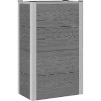 vidaXL Hochbeet Grau 50 x 30 x 82 cm WPC und Aluminium