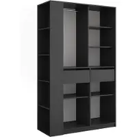 Vicco Kleiderschrank Elmo Anthrazit 50 x 200 cm 2er Set, Model 61338