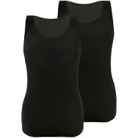Sassa Unterhemd "2er Sparpack Top LOVELY SKIN", Damen, Gr. 40, N-Gr, schwarz (schwarz schwarz), Obermaterial: 95% Modal CMD. 5% Elasthan EL., Unterhemden Unterhemd