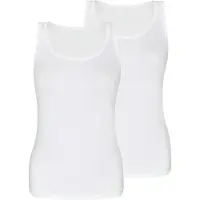 Sassa Unterhemd "2er Sparpack Top LOVELY SKIN", Damen, Gr. 44, N-Gr, weiß (weiß weiß), Obermaterial: 95% Modal CMD. 5% Elasthan EL., Unterhemden Unterhemd