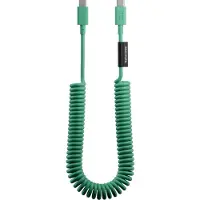 Native Union , USB-C auf USB-C Spiralkabel 60W 2,4m Serie POP Schnellladen, Grün