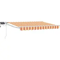 vidaXL Manuelle Gelenkarmmarkise mit LEDs Mehrfarbig 3,5 x 2,5 m