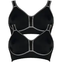 Viania 2er Pack Sport BH Performance in schwarz schwarz | Gr.: 95B