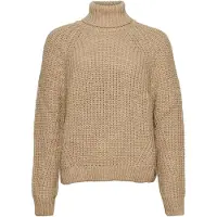 Superdry für Damen. W6110397A Locker gestrickter Pullover mit braunem Rollkragen (XS), Lässig, Acryl, Langarm