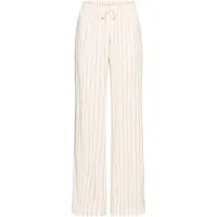 LASCANA Pyjamahose , Damen, Gr. 46, N-Gr, blau (ecru gestreift), Web, Obermaterial: 100% Viskose, gestreift, Basic, lässig geschnitten lang, Hosen Pyjamahose, in weiter Form