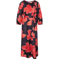 Seidensticker Blusenkleid , Damen, Gr. M (38), Normalgrößen, 3/4 Arm, rot (schwarz), 100% Viskose, bedruckt, regular fit, Rundhals, Kleider Blusenkleid, 3/4 Rundhals Druck