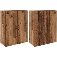 vidaXL Wandschrank 2 stk. Altholz 69,5 x 34 x 90 cm Holzwerkstoff