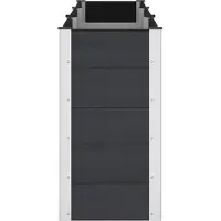 vidaXL Hochbeet Schwarz 300 x 50 x 91 cm WPC und Aluminium