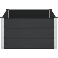 vidaXL Hochbeet Schwarz 150 x 100 x 54 cm WPC und Aluminium
