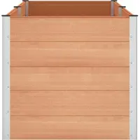 vidaXL Hochbeet Braun 250 x 100 x 91 cm WPC und Aluminium