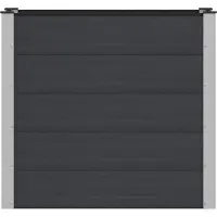 vidaXL Hochbeet Schwarz 100 x 50 x 91 cm WPC und Aluminium