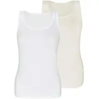 Sassa Unterhemd "2er Sparpack Top LOVELY SKIN", Damen, Gr. 38, N-Gr, bunt (ivory weiß), Obermaterial: 95% Modal CMD. 5% Elasthan EL., Unterhemden Unterhemd