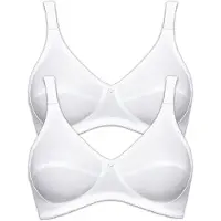Susa 2er Pack BH ohne Bügel Cotton Weiss