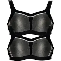 Viania Sport-BH "2er Pack Sport BH extreme", Damen, Gr. 95, Cup B, schwarz, Obermaterial: 81% Polyester PES. 16% Polyamid PA. 3% Elasthan EL., BHs Sport-BH