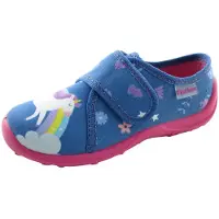 Fischer Markenschuh Kinder-Klett-Hausschuh