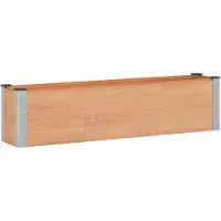Syfax Hochbeet Braun 150 x 30 x 36 cm WPC und Aluminium
