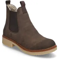 Rieker Winterstiefelette , Damen, Gr. 41, braun (braun used), Elastischer Einsatz, Lederimitat, Schuhe Winterstiefelette, Chelseaboots, Used-Look, mit Innenreißverschluss und Stretcheinsatz
