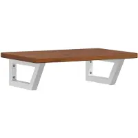 Syfax Waschtischplatte mit Halterung Stahl und Massivholz Eiche