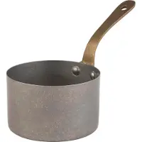 Aps Stielkasserolle, Höhe: 55 mm, ø: 95 mm Antik-Edelstahl-Look