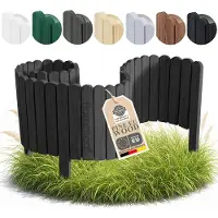 Pemicont Floranica Flexibler Holzzaun Graphitgrau 100 cm, Höhe 40 cm – Palisade