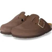 Beliana Damen Clogs/ Pantoletten Braun Rauleder Größe: 36