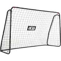 AGA Fußballtor 300 x 205 x 120 cm, witterungsbeständig, tragbar, mit Stahlrahmen und robustem Netz