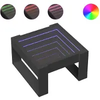 vidaXL Couchtisch mit Infinity-LED Schwarz 50x53x30 cm
