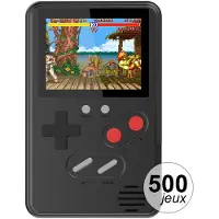 , Handheld Slim-Konsole mit 500 Spielen, Schwarz