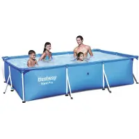 Bestway 56404 - Deluxe Splash Frame Pool für Kinder, abnehmbar, röhrenförmig, 300 x 201 x 66 cm, blau