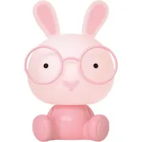 Luxus Europe - Nachtlampe Kinderzimmer Bunny Rosa - Draadloos LED Nachtlampje Kinderen - USB-C Oplaadbaar