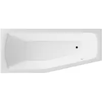 Hak Handelsagentur Koch Raumspar Badewanne 170x70x39cm , MINOU, links, weiß