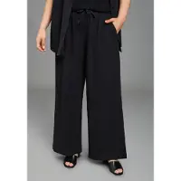 Laura scott Schlupfhose "Große Größen", Damen, Gr. 42, N-Gr, schwarz, Obermaterial: 100% Baumwolle, unifarben, lang, Hosen Schlupfhose, mit bequemem Komfortbund